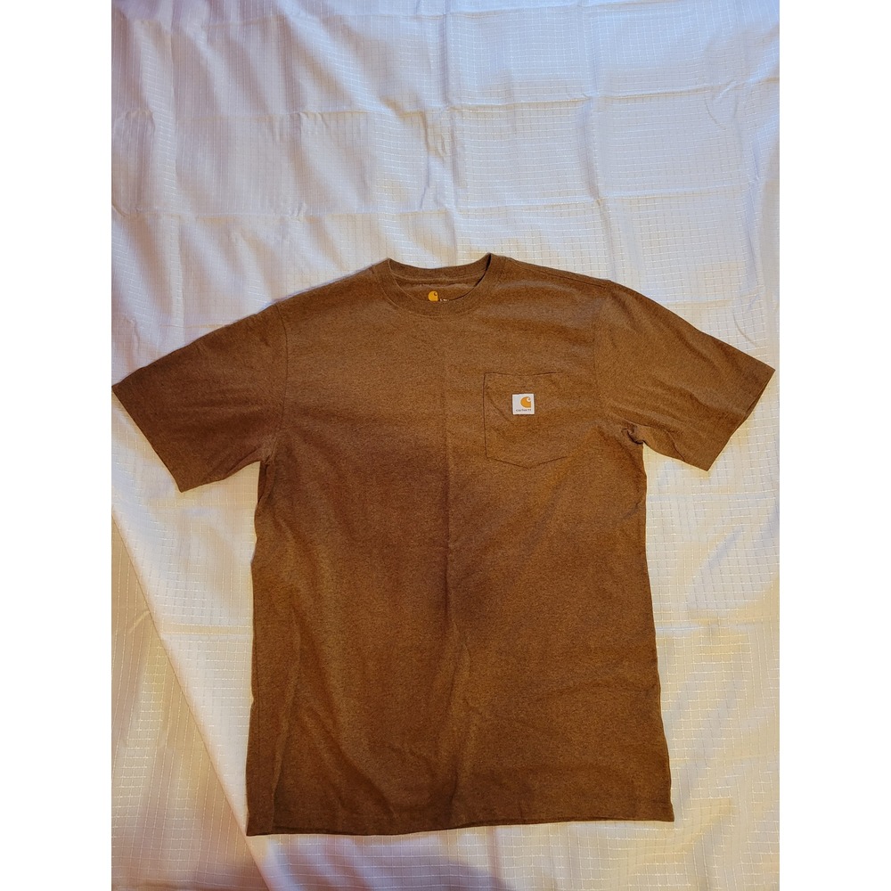 Carhartt Mens K87 Pocket T-Shirt Brown Heather Original Fit L Tall K87 B00